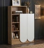 Opera Bookcase In Light Walnut & Frosty White Colour Opera Bookcase In Light Walnut & Frosty White Colour