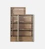 Opera Bookcase In Light Walnut & Frosty White Colour Opera Bookcase In Light Walnut & Frosty White Colour