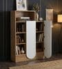 Opera Bookcase In Light Walnut & Frosty White Colour Opera Bookcase In Light Walnut & Frosty White Colour