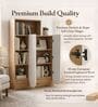 Opera Bookcase In Light Walnut & Frosty White Colour Opera Bookcase In Light Walnut & Frosty White Colour