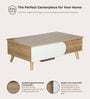 Opera Coffee Table In Light Walnut & Frosty White Colour Opera Coffee Table In Light Walnut & Frosty White Colour