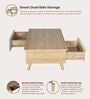 Opera Coffee Table In Light Walnut & Frosty White Colour Opera Coffee Table In Light Walnut & Frosty White Colour