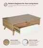Opera Coffee Table In Light Walnut & Frosty White Colour Opera Coffee Table In Light Walnut & Frosty White Colour