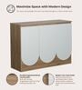Opera Luxury Console Table In Light Walnut & Frosty White Colour