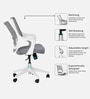 Opera Medium Back Office Chair In White Color