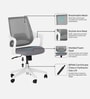 Opera Medium Back Office Chair In White Color