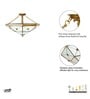 Ophelia Glass And Brass Pendant Light