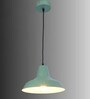 Bezel Green Metal Hanging Light
