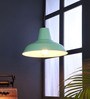 Bezel Green Metal Hanging Light