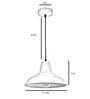 Bezel Green Metal Hanging Light