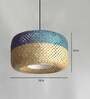 Ruby Opium Blue & Natural Bamboo Hanging Light