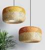 Wilson Opium Orange & Natural Bamboo Hanging Light