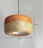 Wilson Opium Orange & Natural Bamboo Hanging Light