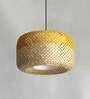 Nancy Opium Yellow & Natural Bamboo Hanging Light