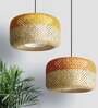 Nancy Opium Yellow & Natural Bamboo Hanging Light