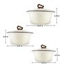 Oppal Dark Brown Plastic & Steel Thermoware Casserole (Set of 3)