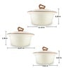 Oppal Light Brown Plastic & Steel Thermoware Casserole (Set of 3)