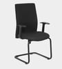 Optima Fabric Cantilever Chair in Black Colour