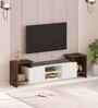 Optimal TV Unit In Brown Maple & White Finish
