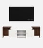 Optimal TV Unit In Brown Maple & White Finish