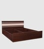 Optimas King Size Bed in Dark Choco Finish with Box Storage
