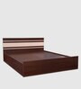 Optimas King Size Bed in Dark Choco Finish with Box Storage