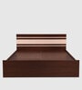 Optimas King Size Bed in Dark Choco Finish with Box Storage