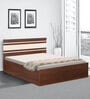 Optimas King Size Bed in Dark Choco Finish with Box Storage