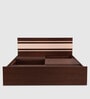 Optimas King Size Bed in Dark Choco Finish with Box Storage