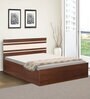 Optimas King Size Bed in Dark Choco Finish with Box Storage