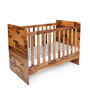 Optimus 3-in-1 Sheesham Wood Crib-cum-Bed-cum-Sofa In Natural Finish