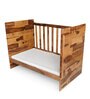 Optimus 3-in-1 Sheesham Wood Crib-cum-Bed-cum-Sofa In Natural Finish