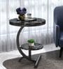 Opulence C-Shaped Table In Black Finish