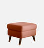 Opulence Fabric Wing Chair In Terracotta Finish With Ottoman