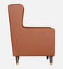 Opulence Fabric Wing Chair In Terracotta Finish With Ottoman