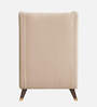Opulence Velvet Wing Chair In Camel Beige Finish