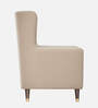 Opulence Velvet Wing Chair In Camel Beige Finish