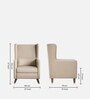 Opulence Velvet Wing Chair In Camel Beige Finish