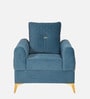 Opulent Fabric 1 Seater Sofa In Blue Colour