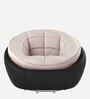 Opulent Leatherette 1 Seater Sofa in Black & Beige Colour