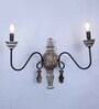 Opura Brown and Black Wood and Iron Wall Light  | E14 holder | without Bulb