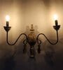 Opura Brown and Black Wood and Iron Wall Light  | E14 holder | without Bulb