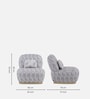Opus Boucle Fabric 1 Seater Sofa With Flint Colour In Matte Finish Opus Boucle Fabric 1 Seater Sofa With Flint Colour In Matte Finish