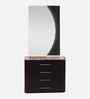 Opus Dressing Table With Mirror In Brown Finish Opus Dressing Table With Mirror In Brown Finish