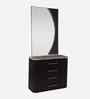 Opus Dressing Table With Mirror In Brown Finish Opus Dressing Table With Mirror In Brown Finish