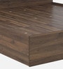 Opus King Size Bed in Walnut Finish with Box Storage