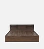 Opus King Size Bed in Walnut Finish with Box Storage