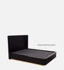 Opus King Size Bed With Hydraulic Storage In Walnut Finish