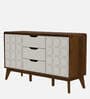 Opus Sideboard In White & Walnut Colour