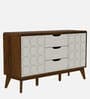 Opus Sideboard In White & Walnut Colour